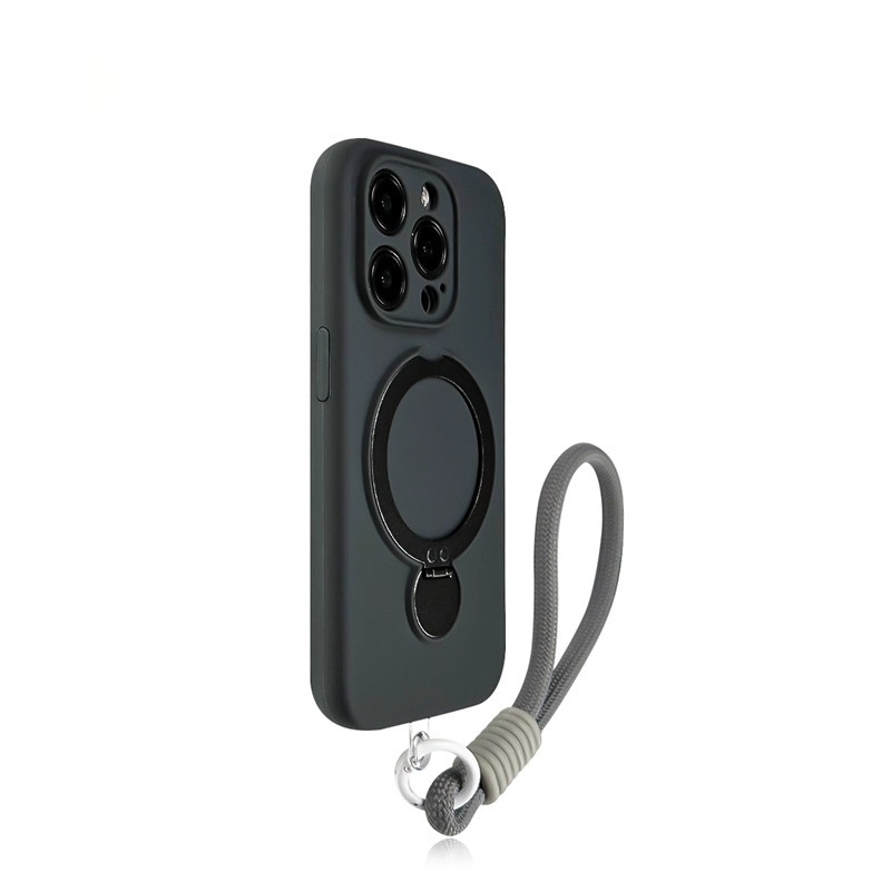 Mobile phone case rotating bracket, iPhone silicone explosive, super anti drop, precision hole, high-end feel-Velvertcase