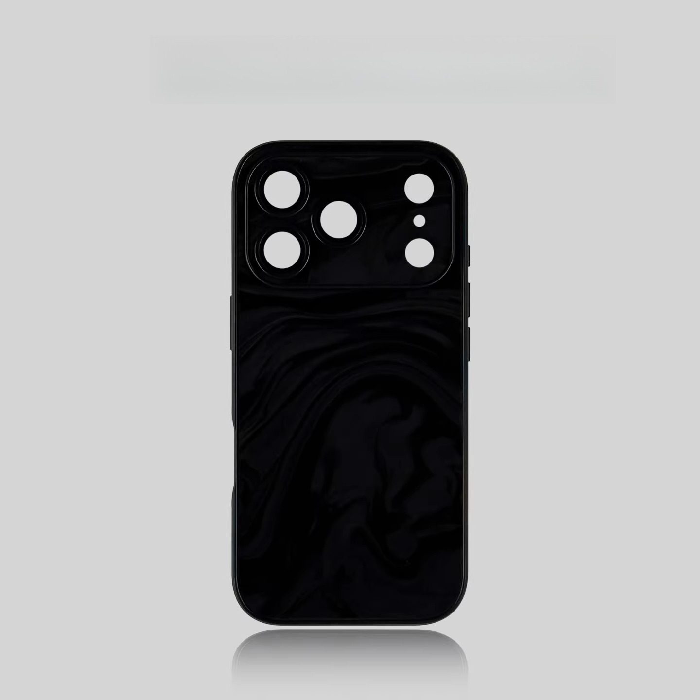 Black full-coverage anti-drop phone case, popular online for men and women.