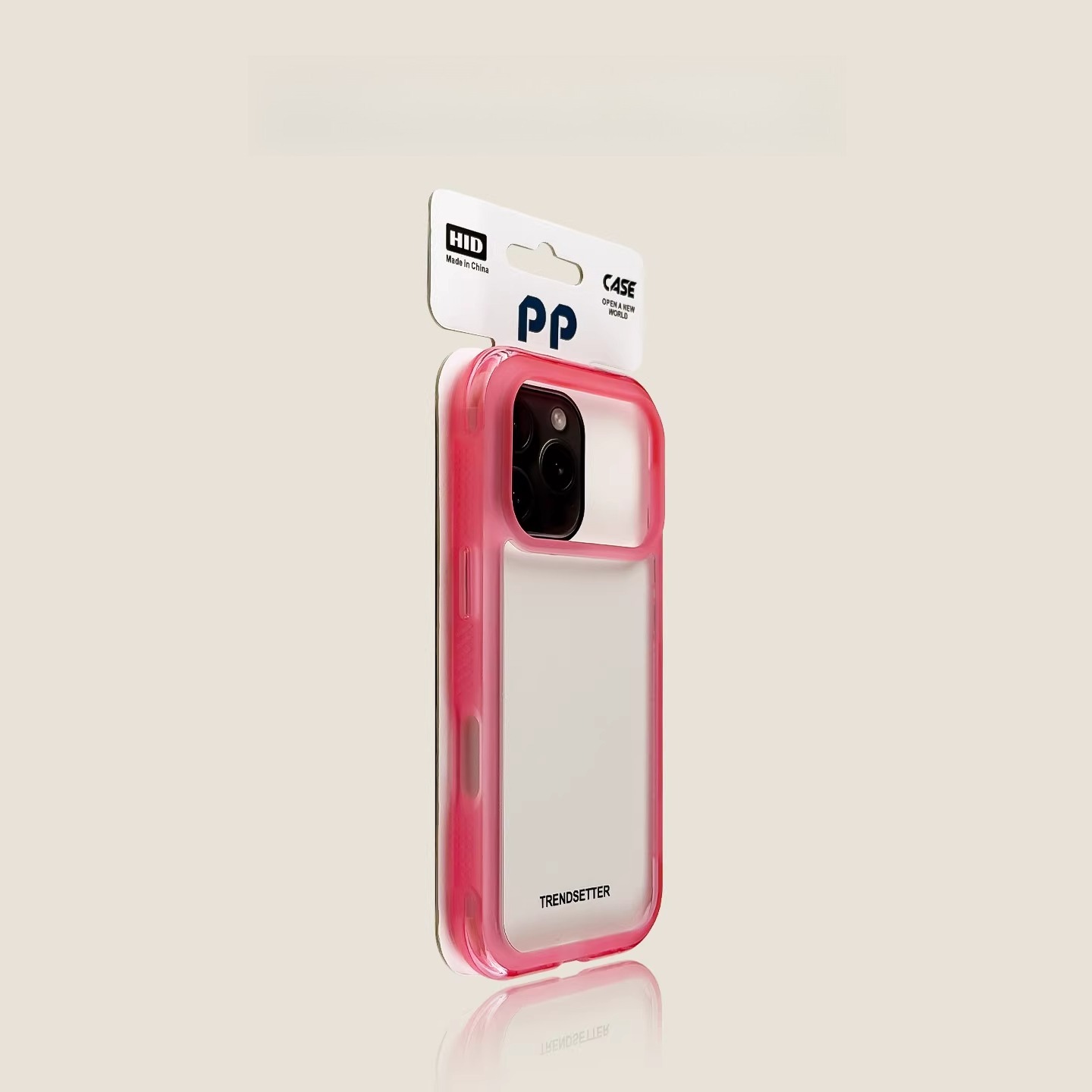 White transparent iPhone case with anti drop airbag, new minimalist and high-end couple design