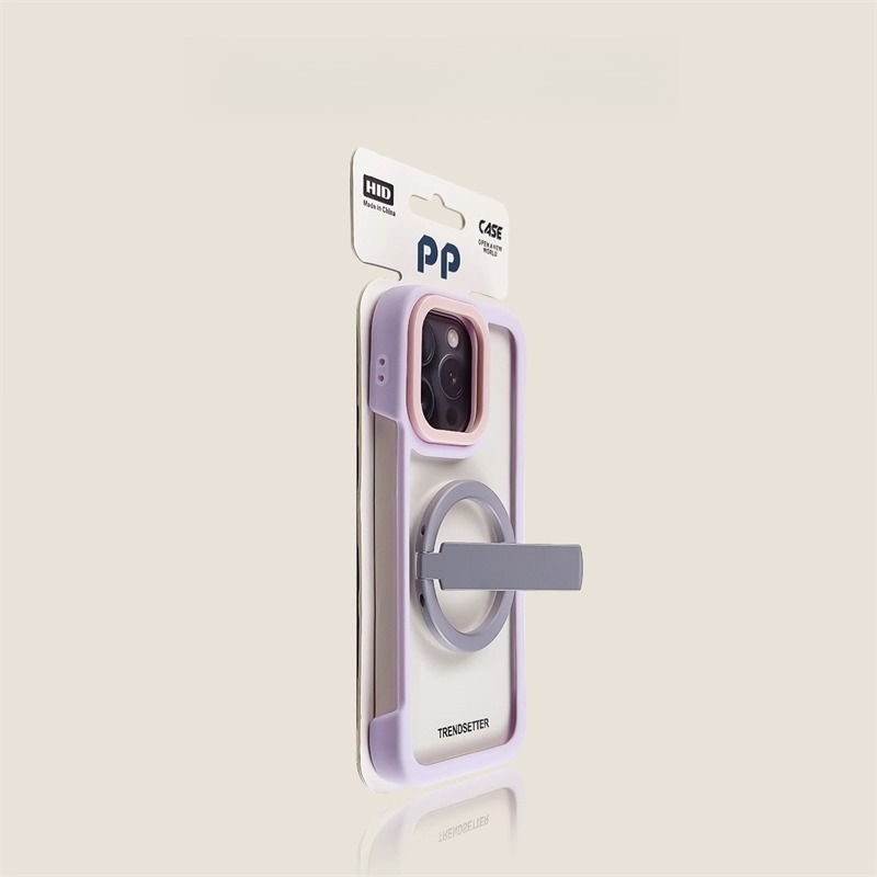 Mobile phone case light blue folding stand iPhone borderless high-end feeling couple internet celebrity-Velvertcase