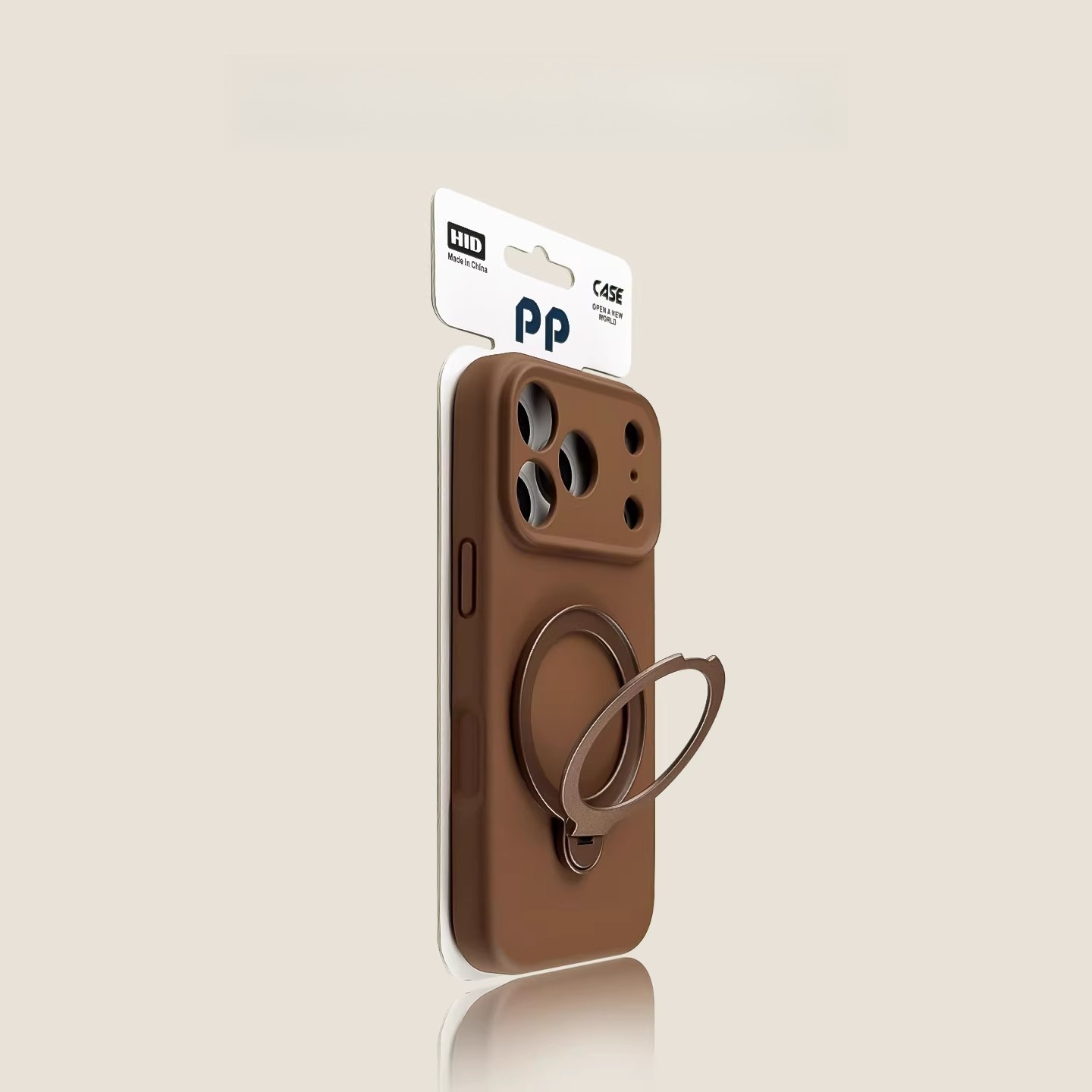 Also suitable for Apple iPhone 1, brown magnetic case, new liquid crystal perforated anti-drop, couple case.-Velvertcase