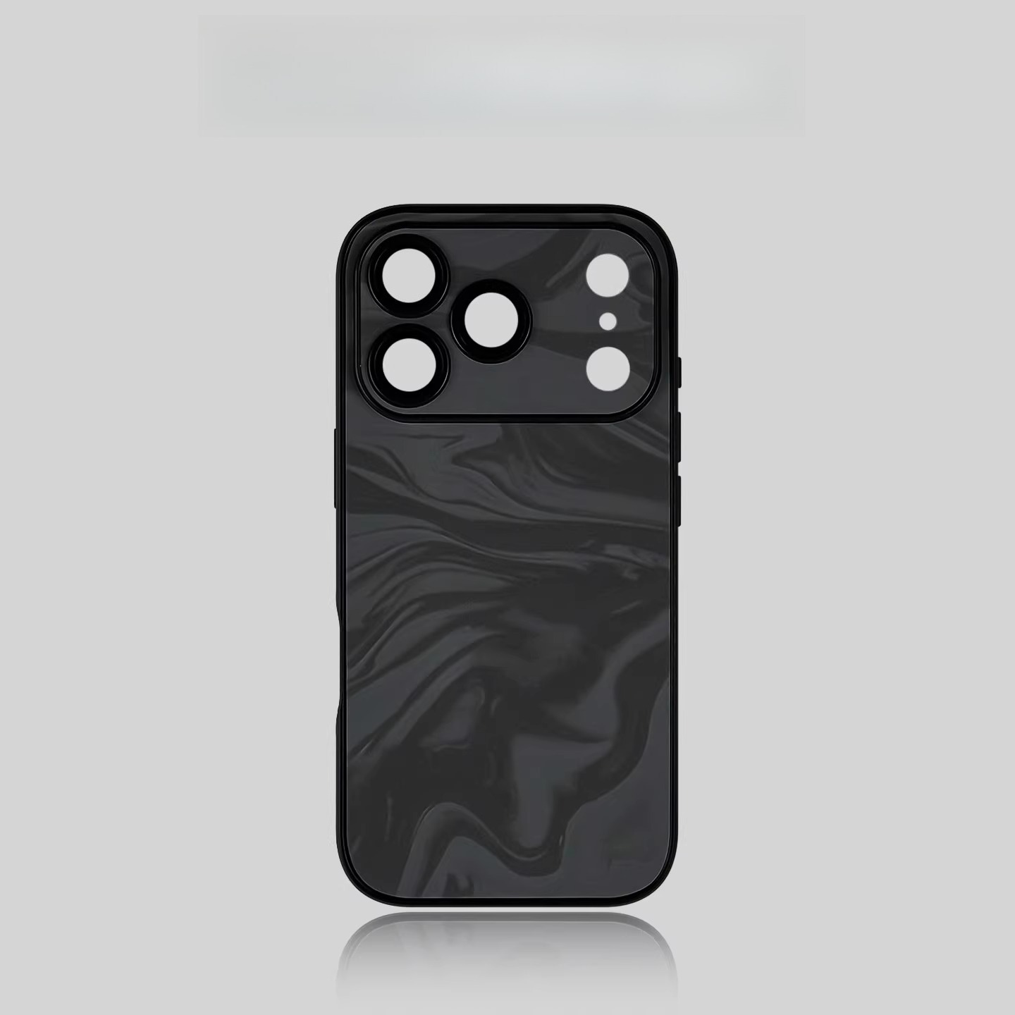 Black full-coverage anti-drop phone case, popular online for men and women.
