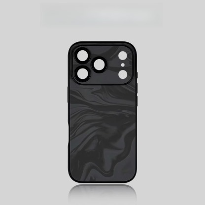 Black full-coverage anti-drop phone case, popular online for men and women.