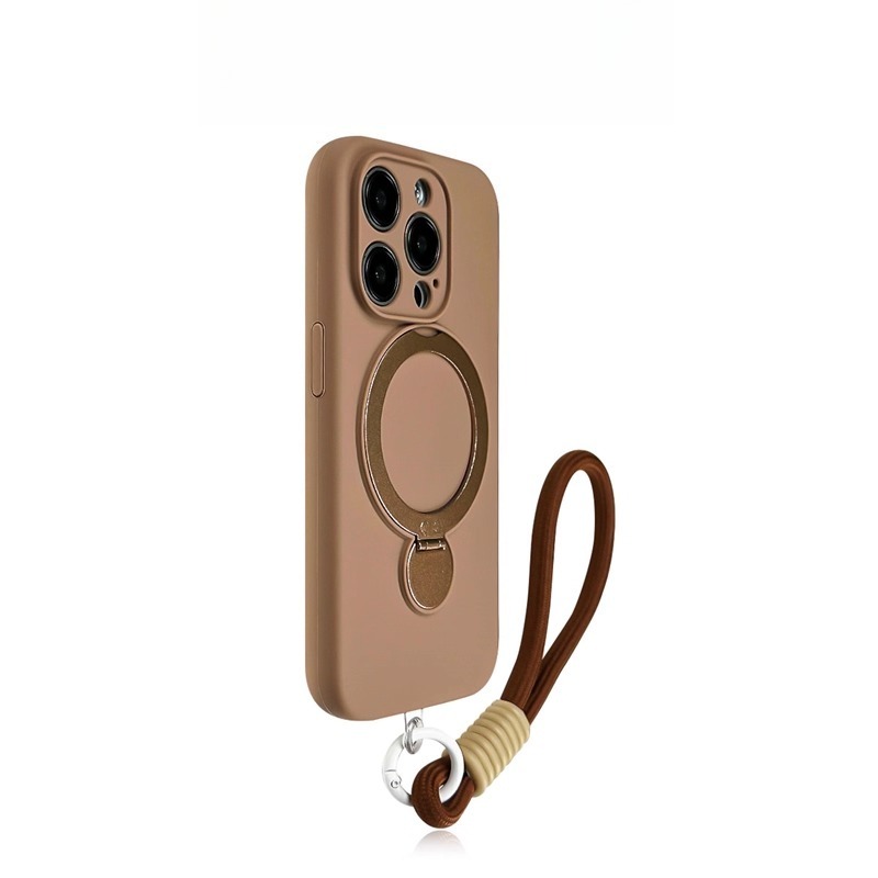 Mobile phone case rotating bracket, iPhone silicone explosive, super anti drop, precision hole, high-end feel-Velvertcase