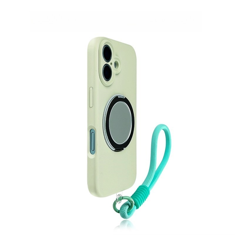 Phone case light blue iPhone liquid silicone fine hole all inclusive new personalized design