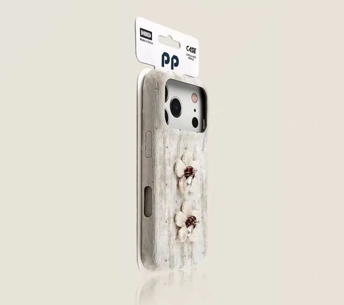 Vintage butterfly iPhone case white distressed aesthetic protective cover