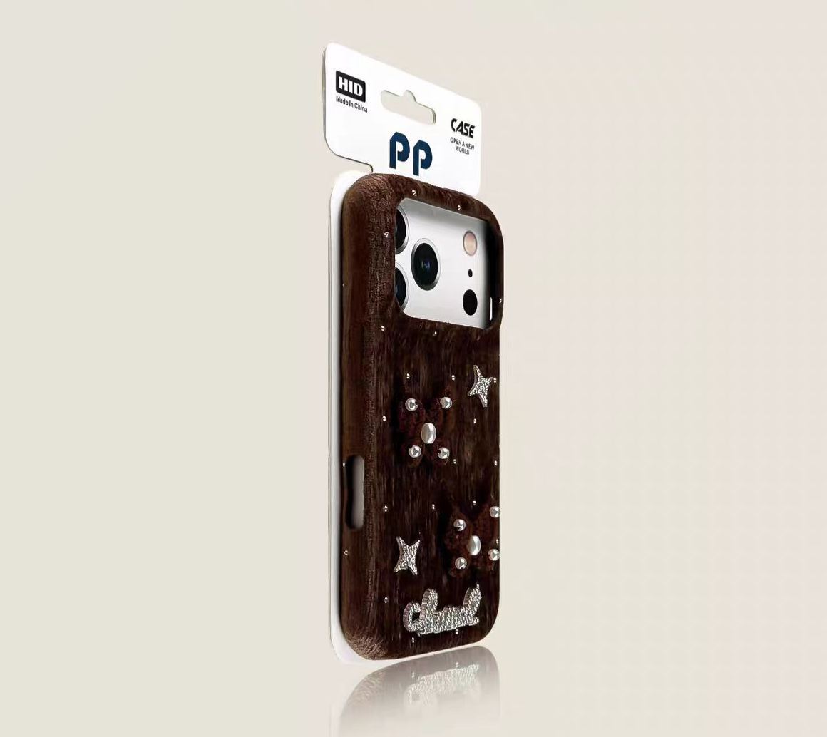 Vintage butterfly speckled iPhone case brown aesthetic protective cover