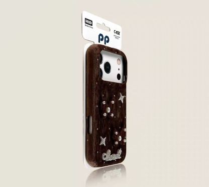 Vintage butterfly speckled iPhone case brown aesthetic protective cover