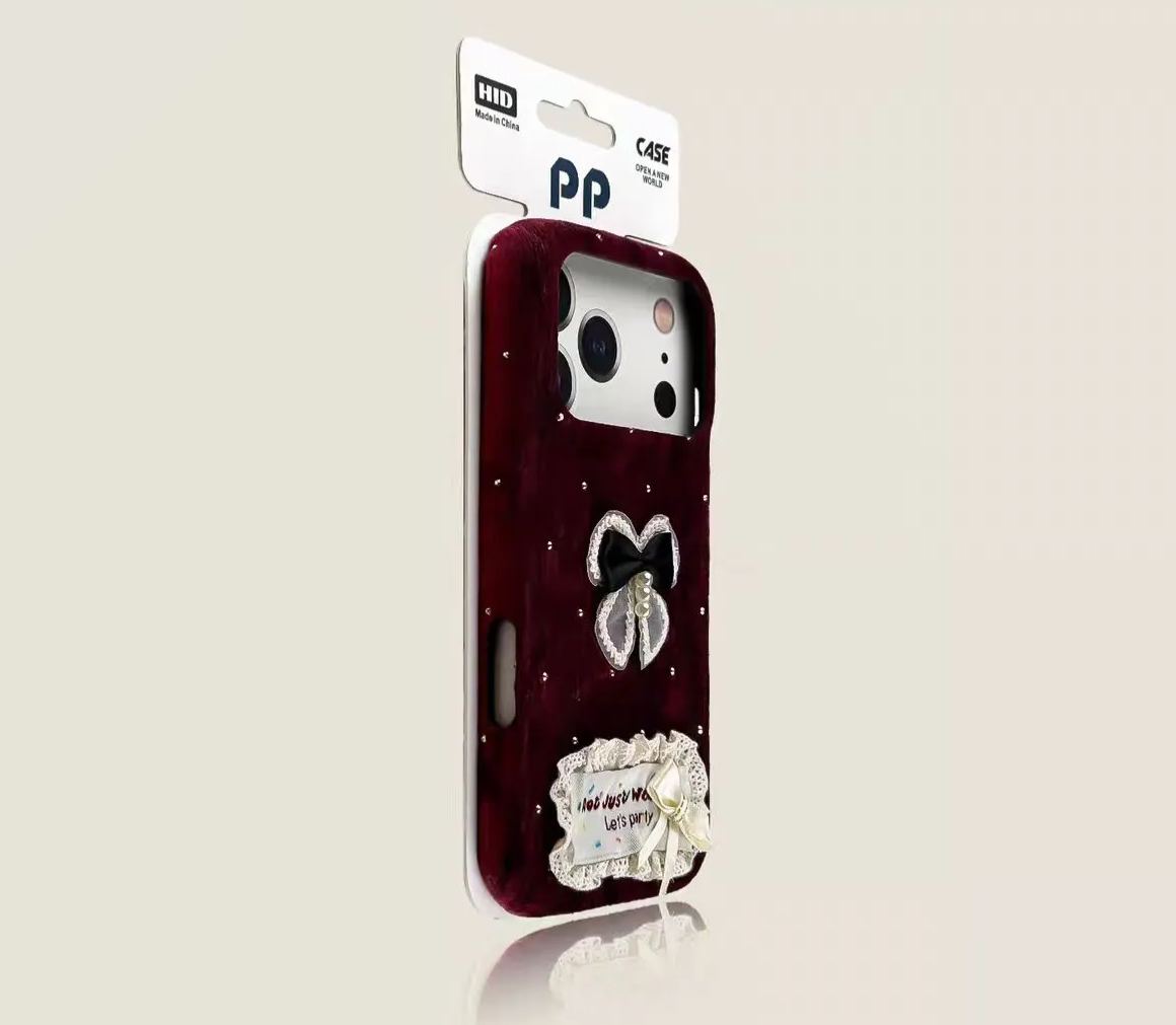 Vintage butterfly collage iPhone case wine red distressed aesthetic cover