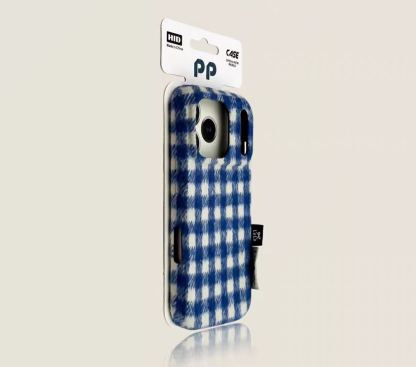  Gingham check iPhone case blue MagSafe compatible plaid protective cover