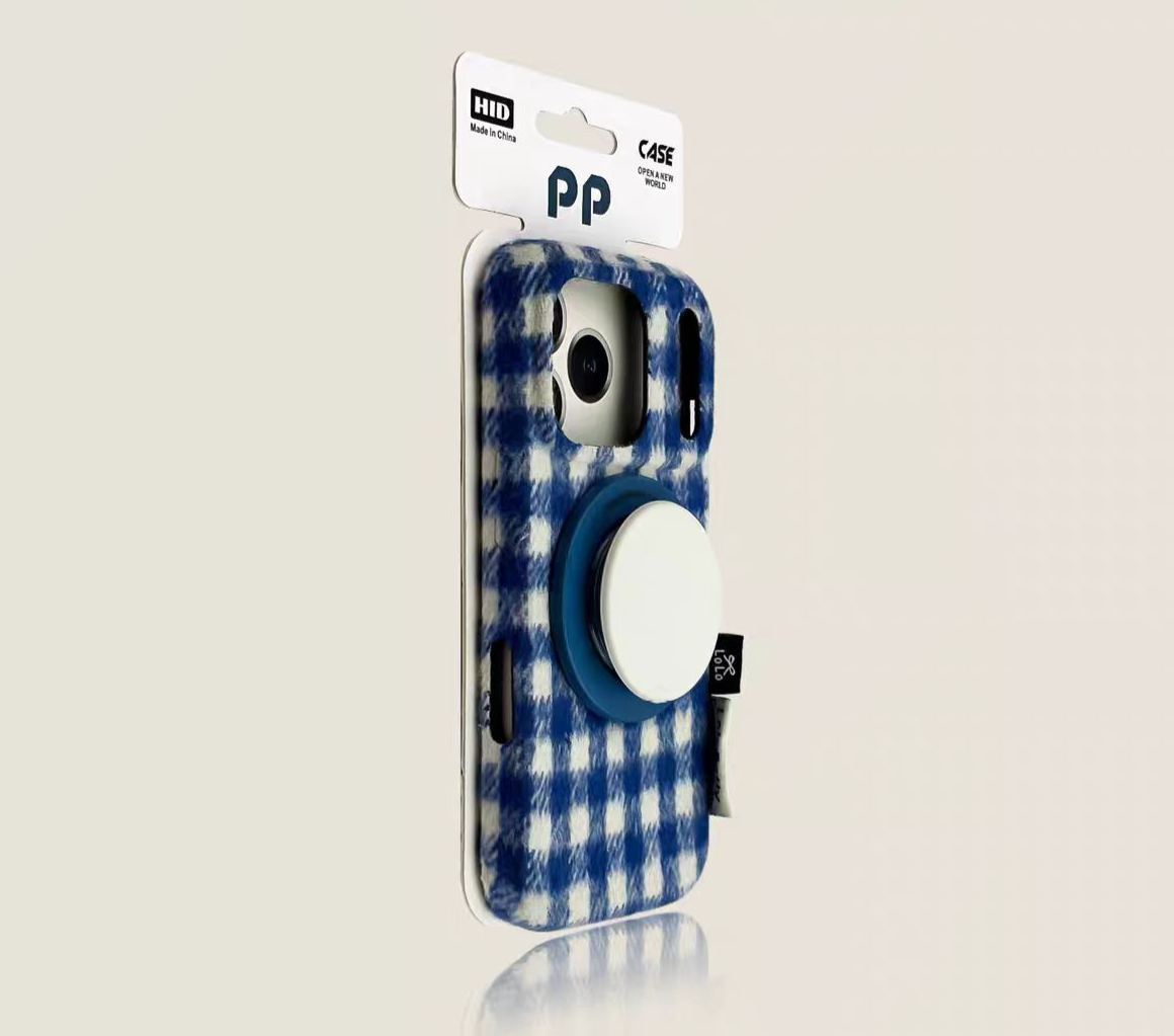 Gingham check iPhone case red plaid slim protective cover