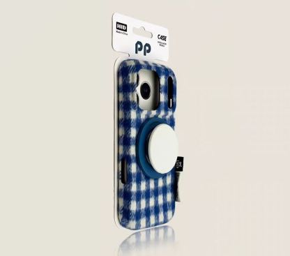 Gingham check iPhone case red plaid slim protective cover