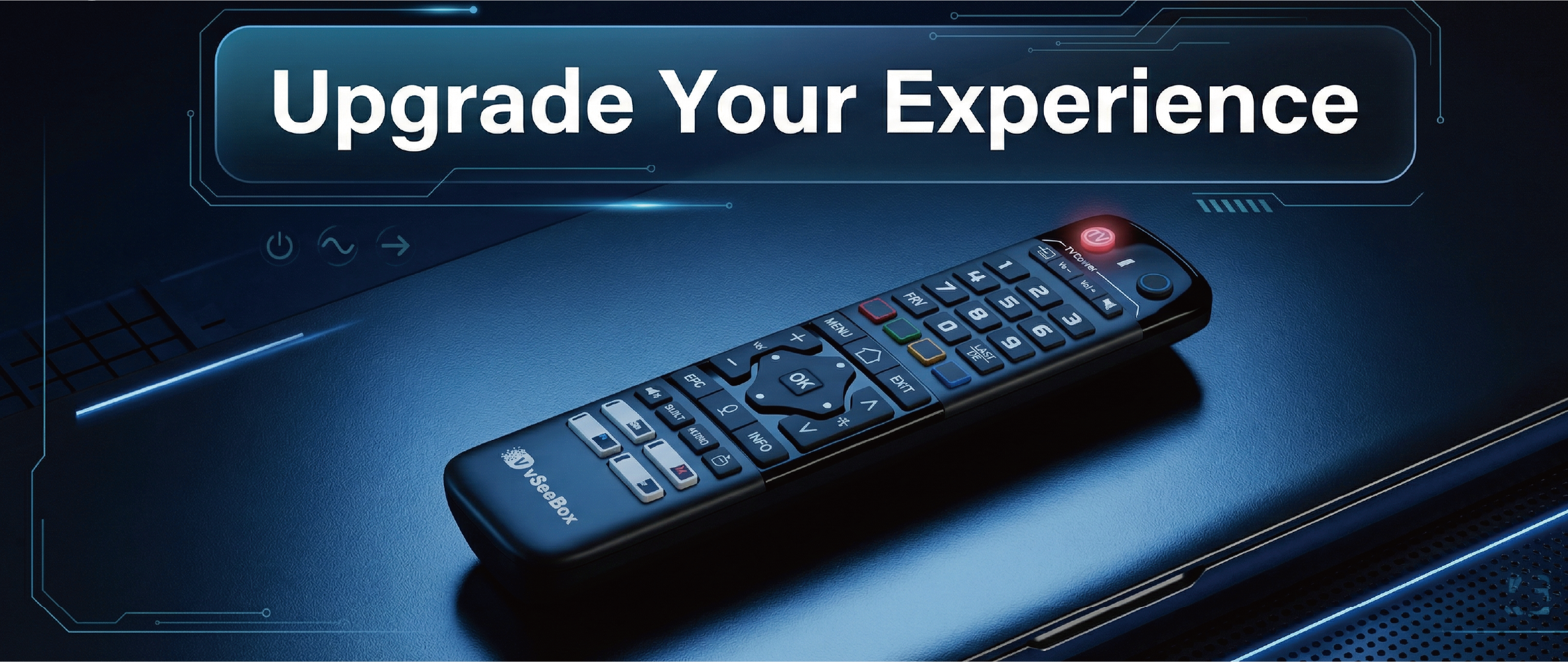 VSeeBox V6 max Remote Control Replacement Android TV Box Smart Bluetooth Voice Command Backlit