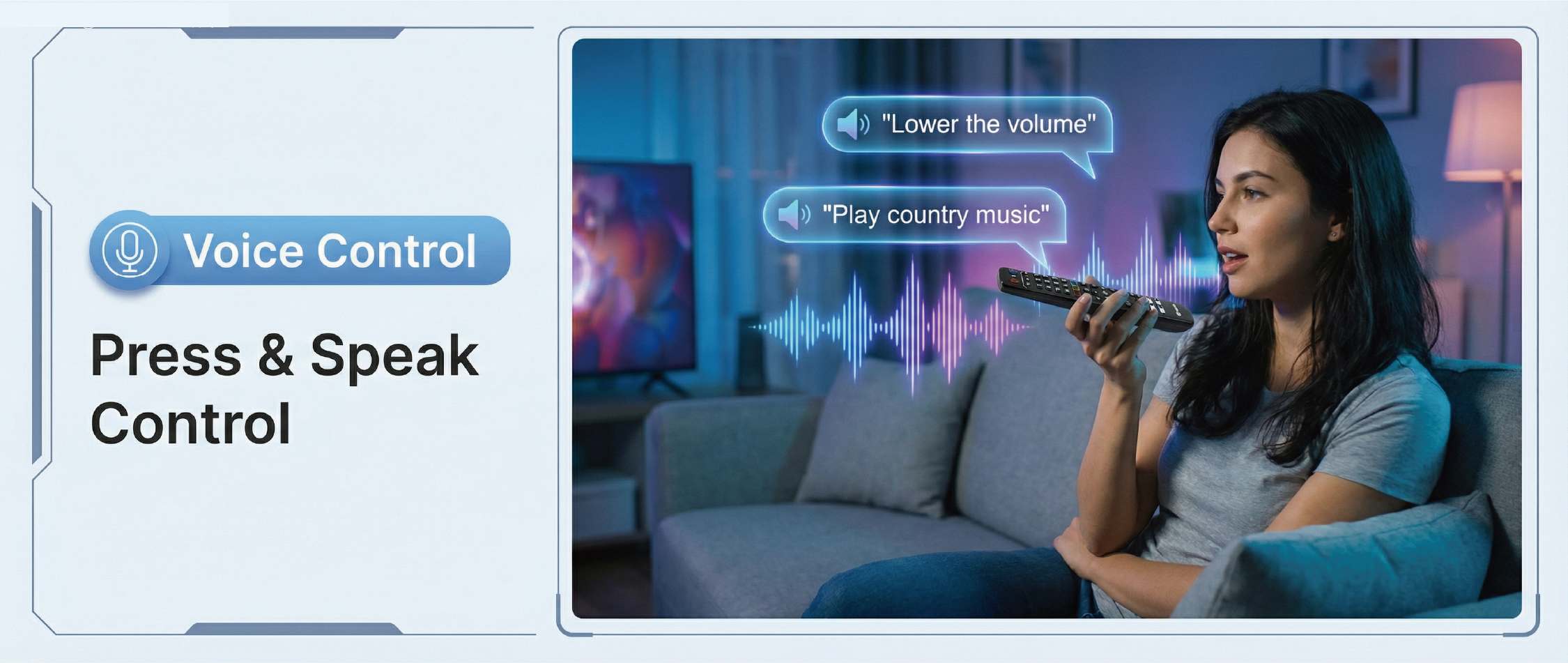 VSeeBox V6 max Remote Control Replacement Android TV Box Smart Bluetooth Voice Command Backlit
