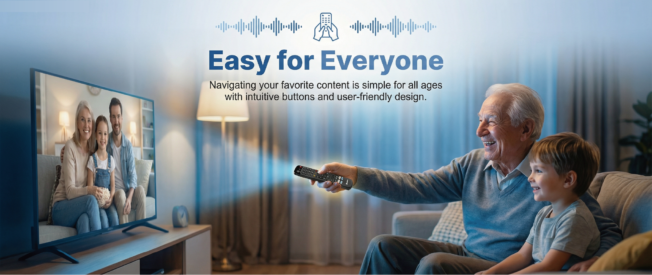 VSeeBox V6 max Remote Control Replacement Android TV Box Smart Bluetooth Voice Command Backlit