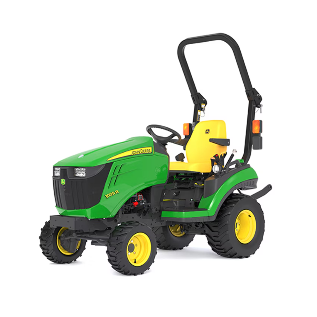 John Deere 1025R Sub‑Compact Utility Tractor (1 Series) — 23.9 HP Yanmar Diesel, 4WD HST, Cat 1 Hitch, 120R Loader Included
