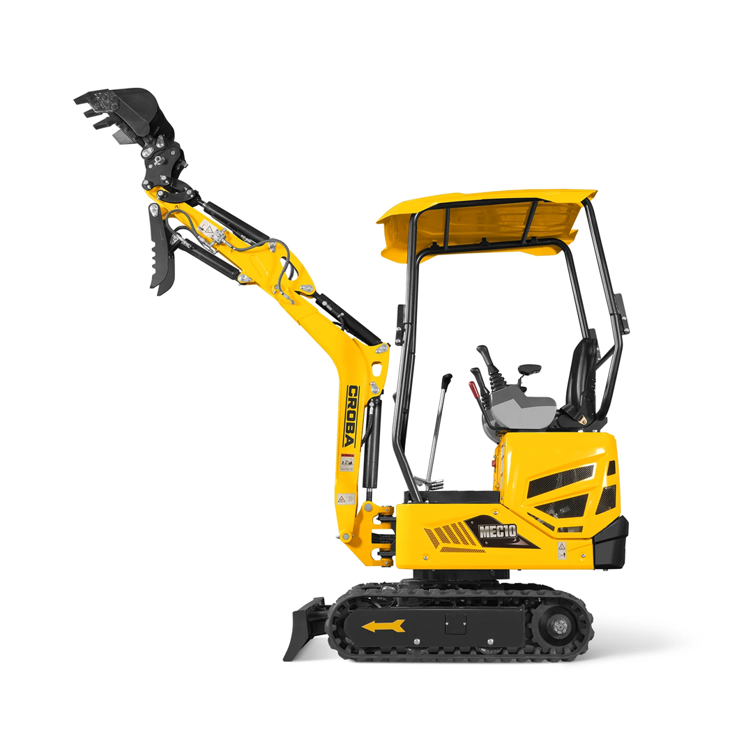 MEC10 Mini Compact Excavator — Vanguard 408cc 14HP, 65.7 in Max Dig Depth, 2,370 lb Operating Weight