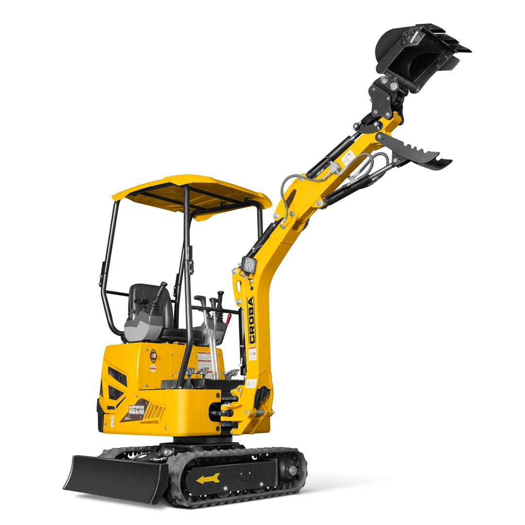 MEC10 Mini Compact Excavator — Vanguard 408cc 14HP, 65.7 in Max Dig Depth, 2,370 lb Operating Weight