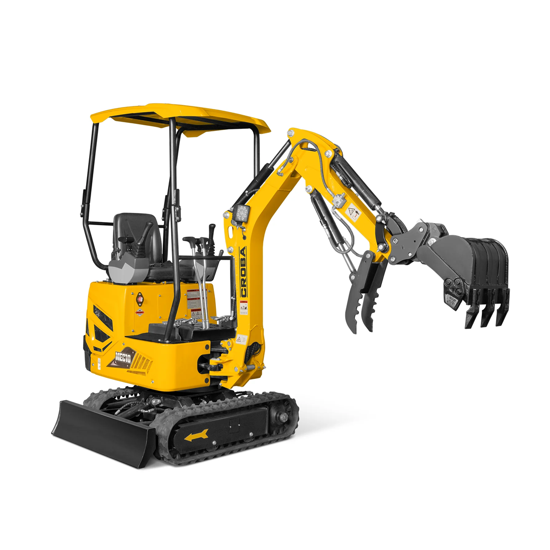 MEC10 Mini Compact Excavator — Vanguard 408cc 14HP, 65.7 in Max Dig Depth, 2,370 lb Operating Weight