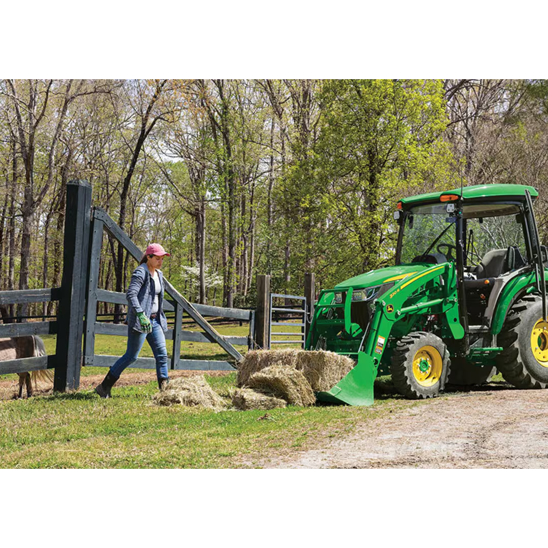John Deere 3046R Compact Utility Tractor (3R Series) — 44.7 HP Turbo‑Intercooled Yanmar Diesel, 3‑Range eHydro, LoadMatch + SpeedMatch, ComfortGard Cab Ready