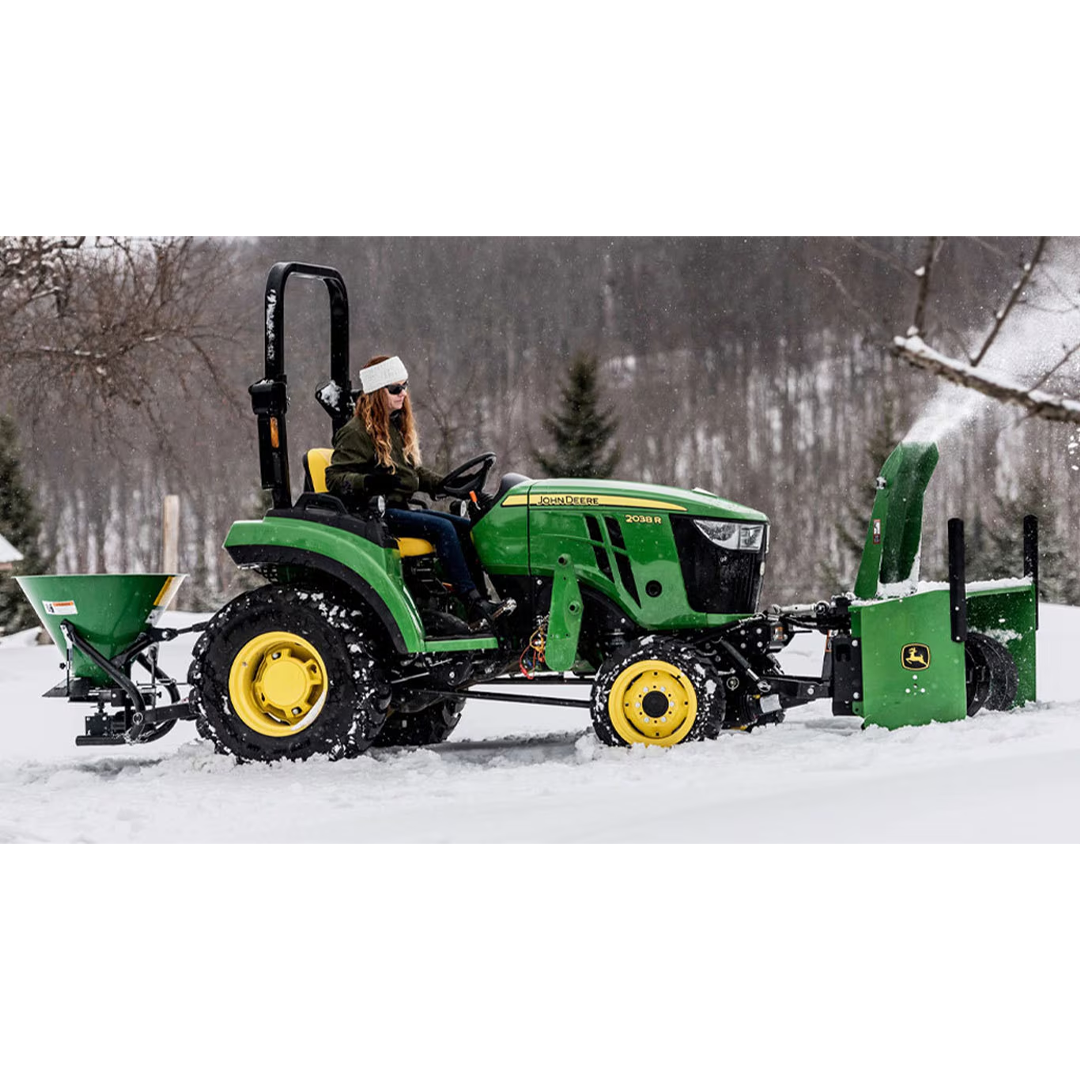 John Deere 2038R Compact Utility Tractor (2R Series) — 36.7 HP Turbo Yanmar Diesel, 2‑Range HST, Twin Touch Controls + Electronic Cruise, CommandCut Deck Lift, iMatch Ready