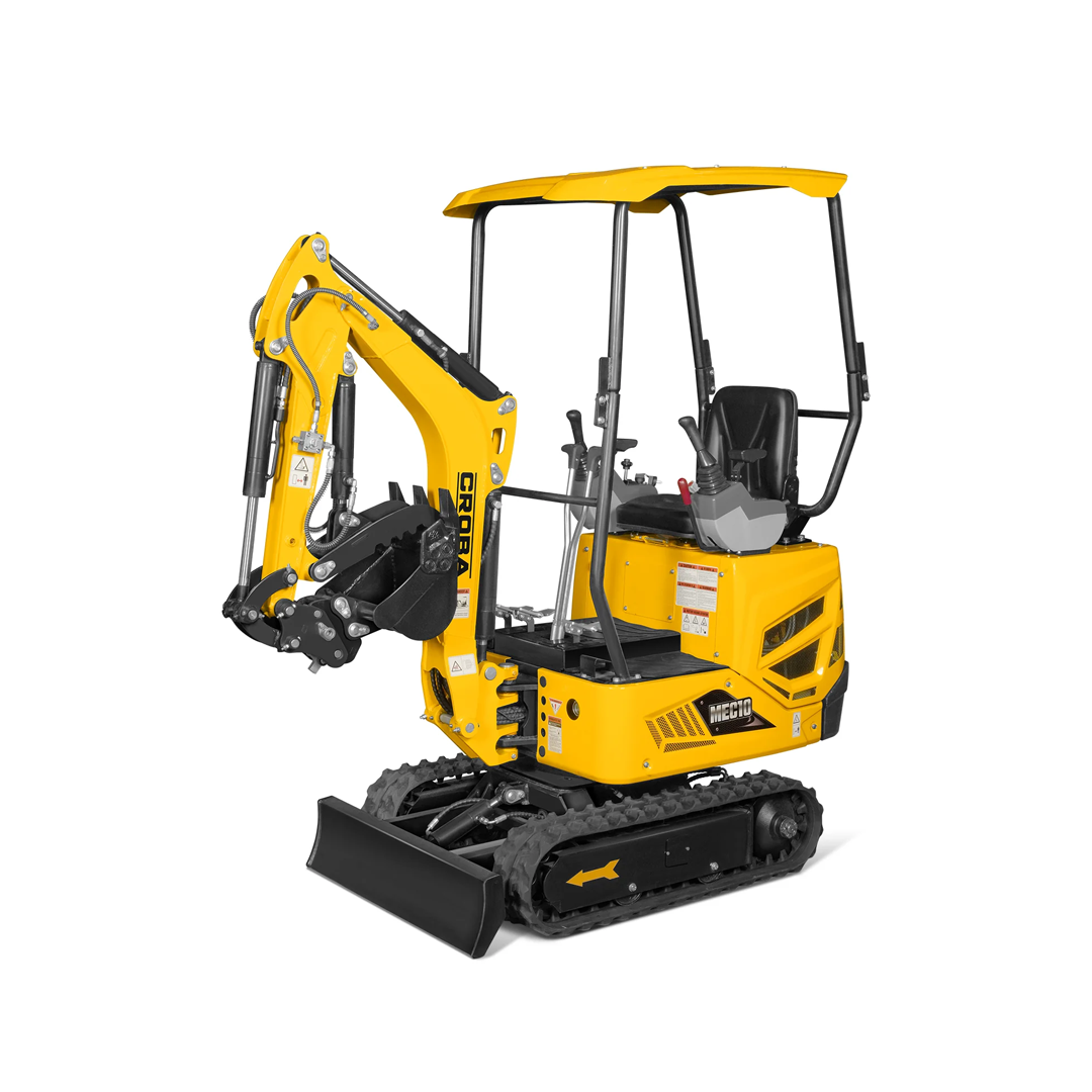 MEC10 Mini Compact Excavator — Vanguard 408cc 14HP, 65.7 in Max Dig Depth, 2,370 lb Operating Weight