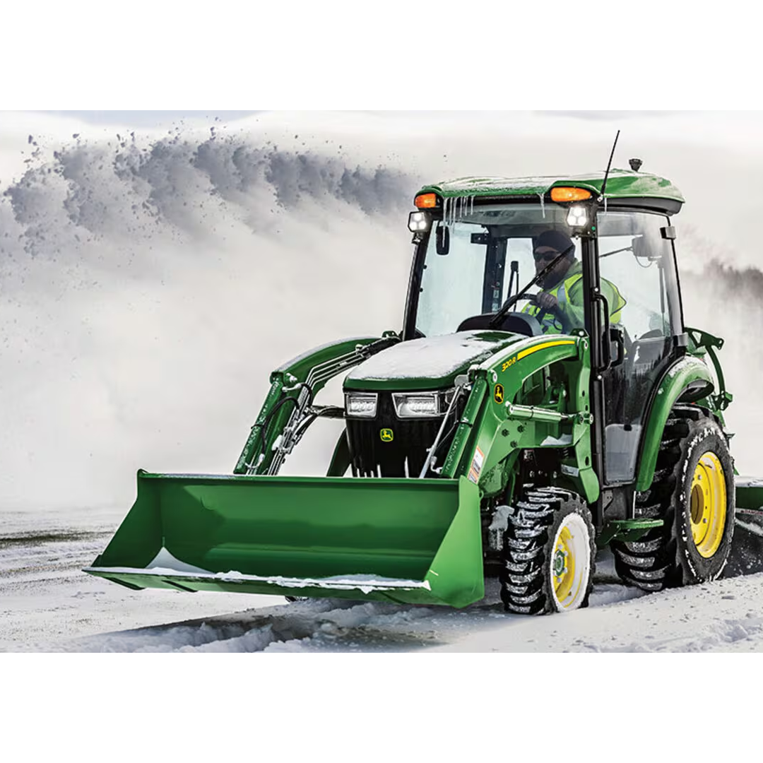John Deere 3046R Compact Utility Tractor (3R Series) — 44.7 HP Turbo‑Intercooled Yanmar Diesel, 3‑Range eHydro, LoadMatch + SpeedMatch, ComfortGard Cab Ready