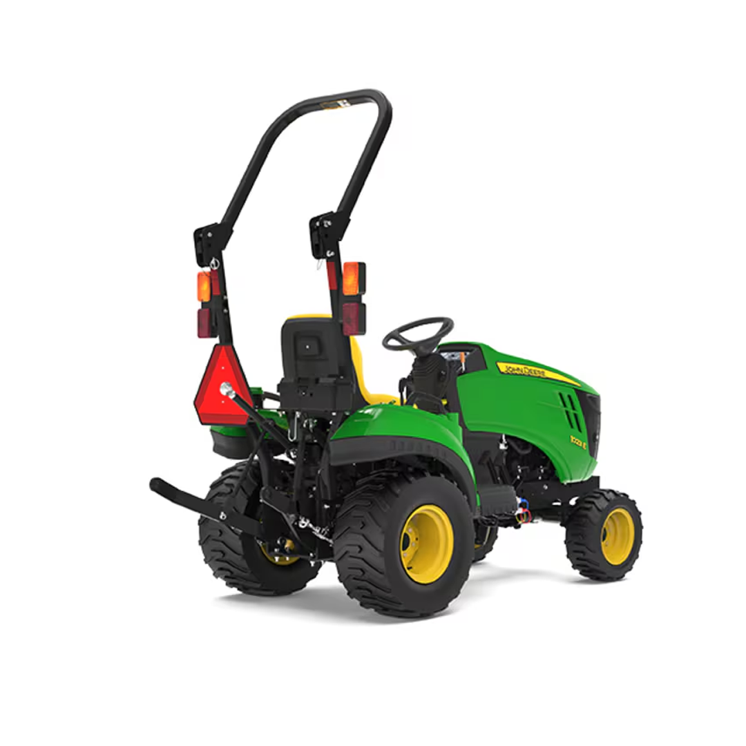 John Deere 1023E Sub‑Compact Utility Tractor (1 Series) — 21.5 HP Yanmar Diesel, 4WD Hydrostatic 2‑Range, Limited Cat 1 Hitch (758 lb Lift)