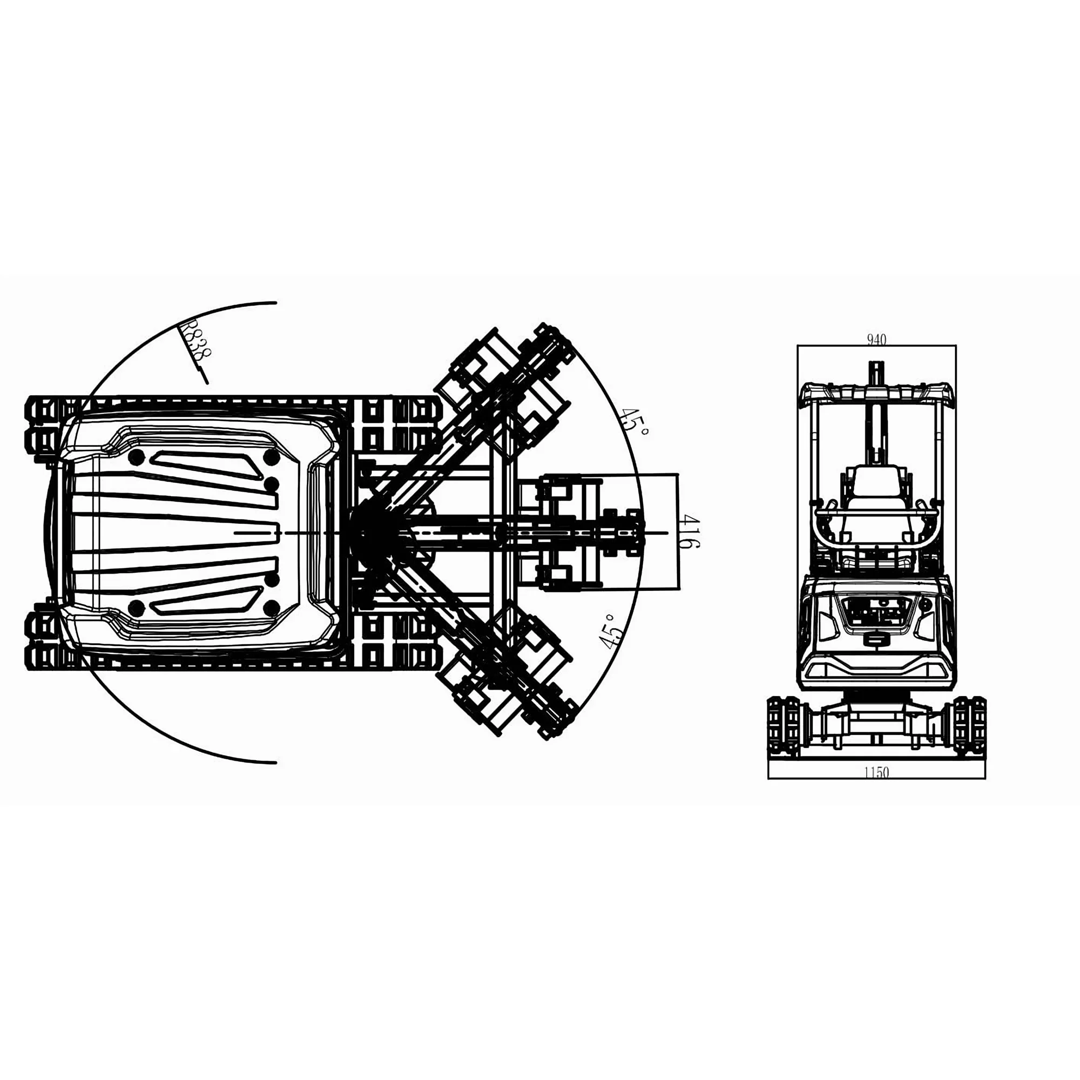 TYPHON 18 FLEX PRO Mini Excavator (1.8 Ton) — Kubota D722, 1800 kg, 2100 mm Dig Depth + 12 Attachments