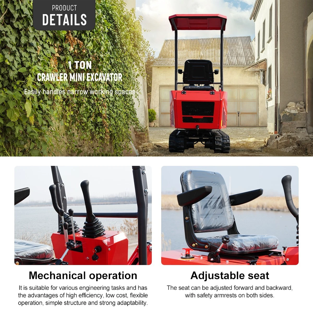 HY10C 1 Ton Mini Excavator — 13.5HP EPA RATO R420V, Ultra‑Compact 29 in Width