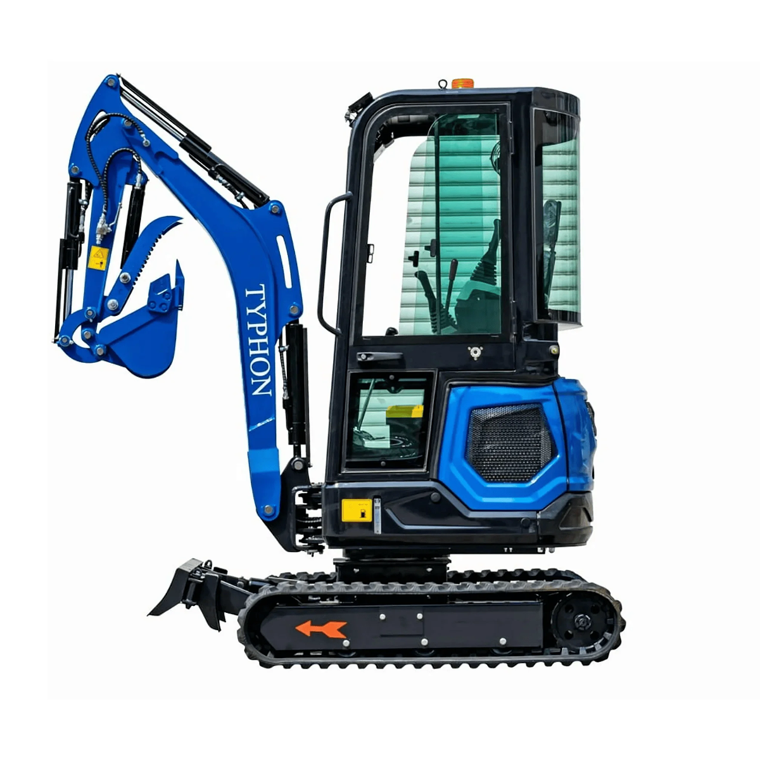 TYPHON 18 FLEX PRO Mini Excavator (1.8 Ton) — Kubota D722, 1800 kg, 2100 mm Dig Depth + 12 Attachments