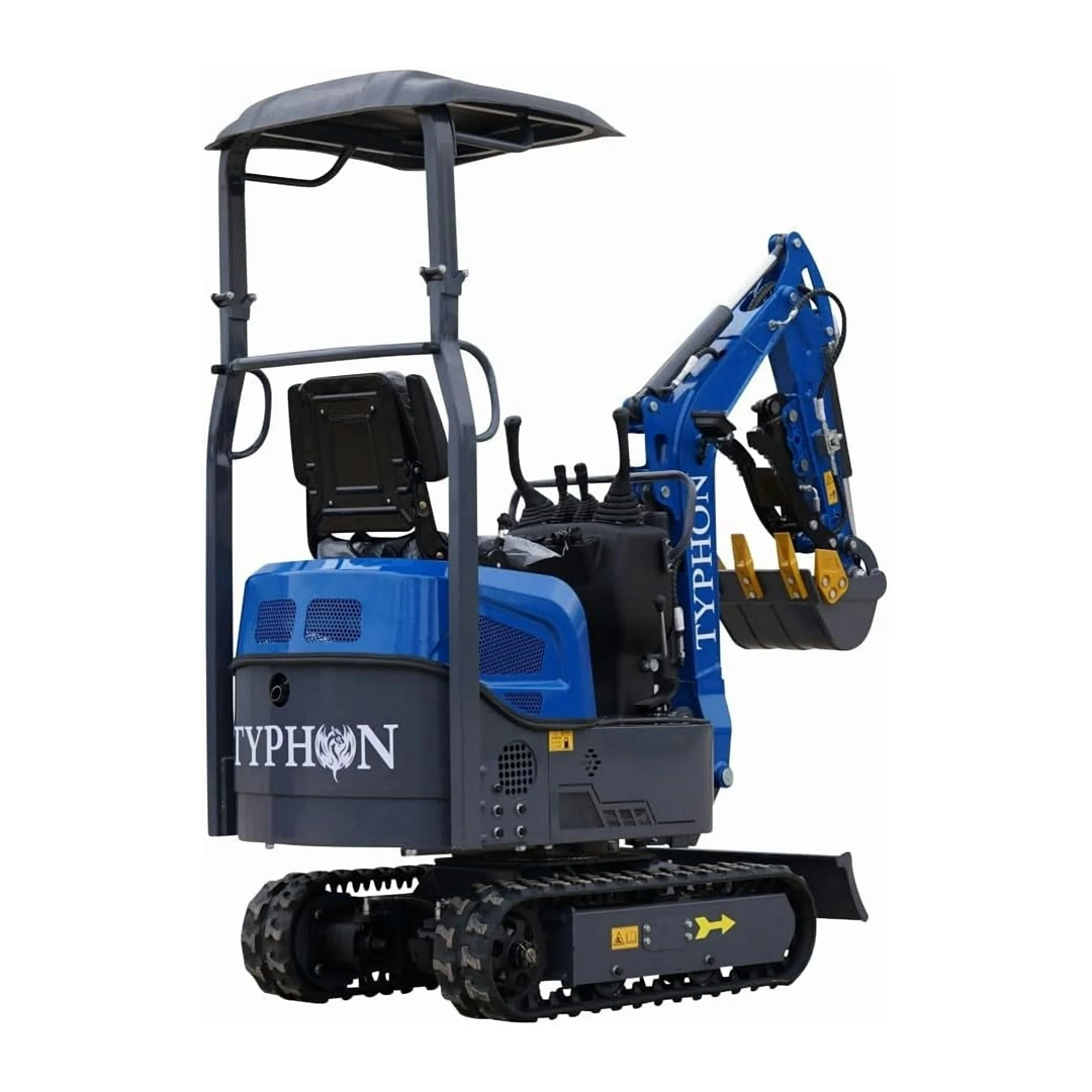 TERROR XI STORM Mini Excavator (1.1 Ton) — Briggs & Stratton EPA, 9.9 kW, 1626 mm Dig Depth, Boom Swing + Hydraulic Thumb Clip + Bucket