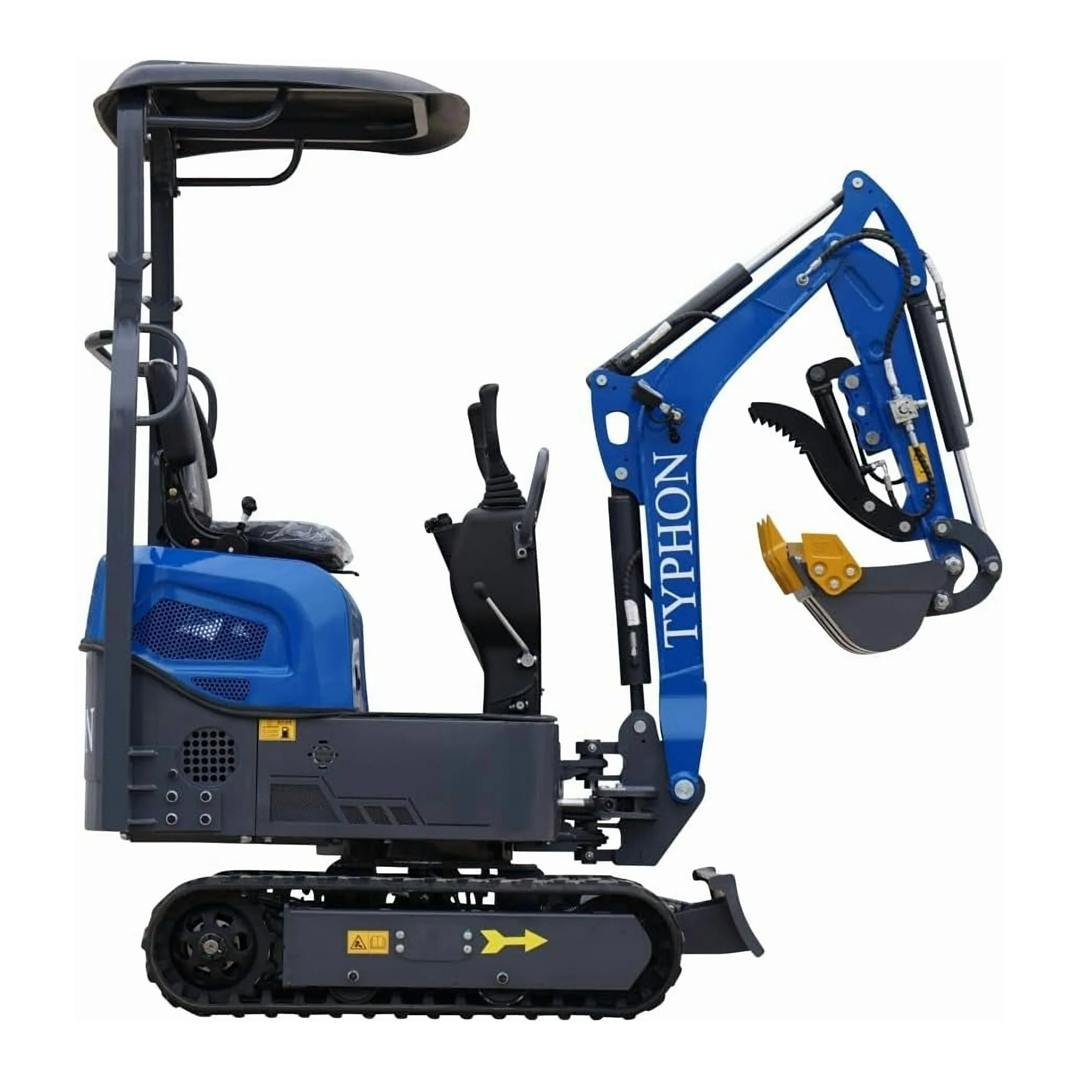 TERROR XI STORM Mini Excavator (1.1 Ton) — Briggs & Stratton EPA, 9.9 kW, 1626 mm Dig Depth, Boom Swing + Hydraulic Thumb Clip + Bucket