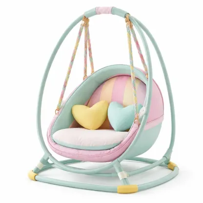 Chaise suspendue enfant avec structure metal-cresthomey