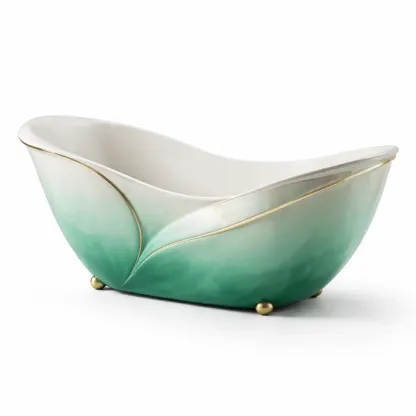 Baignoire ilot degrade vert clair-furnikind