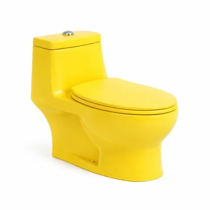 WC monobloc moderne jaune ceramique-furnikind