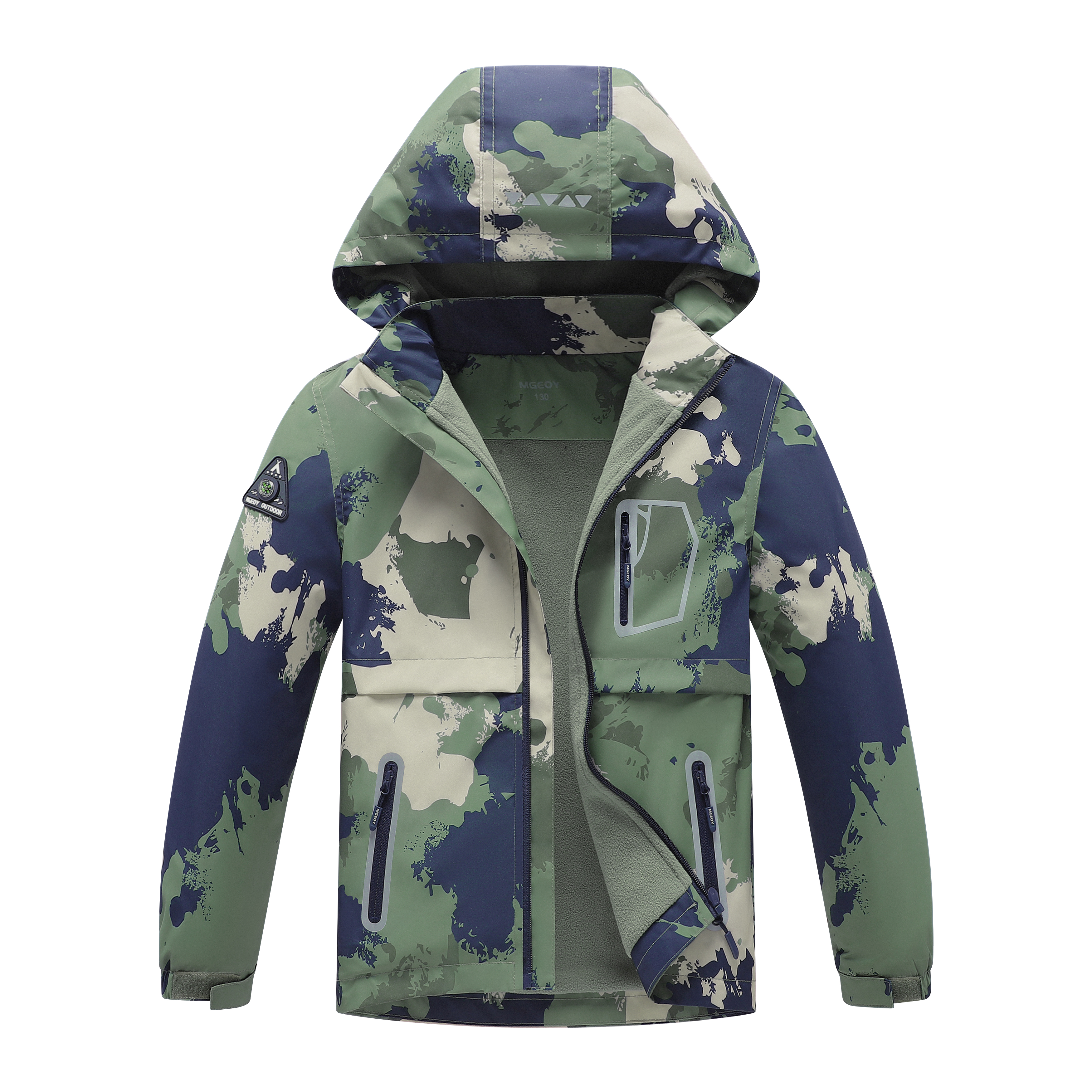 MGEOY Boys Girls Rain Jackets Lightweight Waterproof Hooded Raincoats Windbreakers for Kids，Sizes 4-16