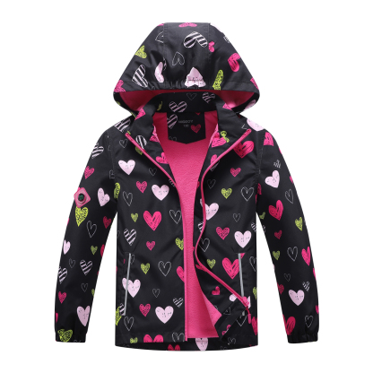 MGEOY Girls Rain Jackets Lightweight Waterproof Hooded Raincoats Windbreakers