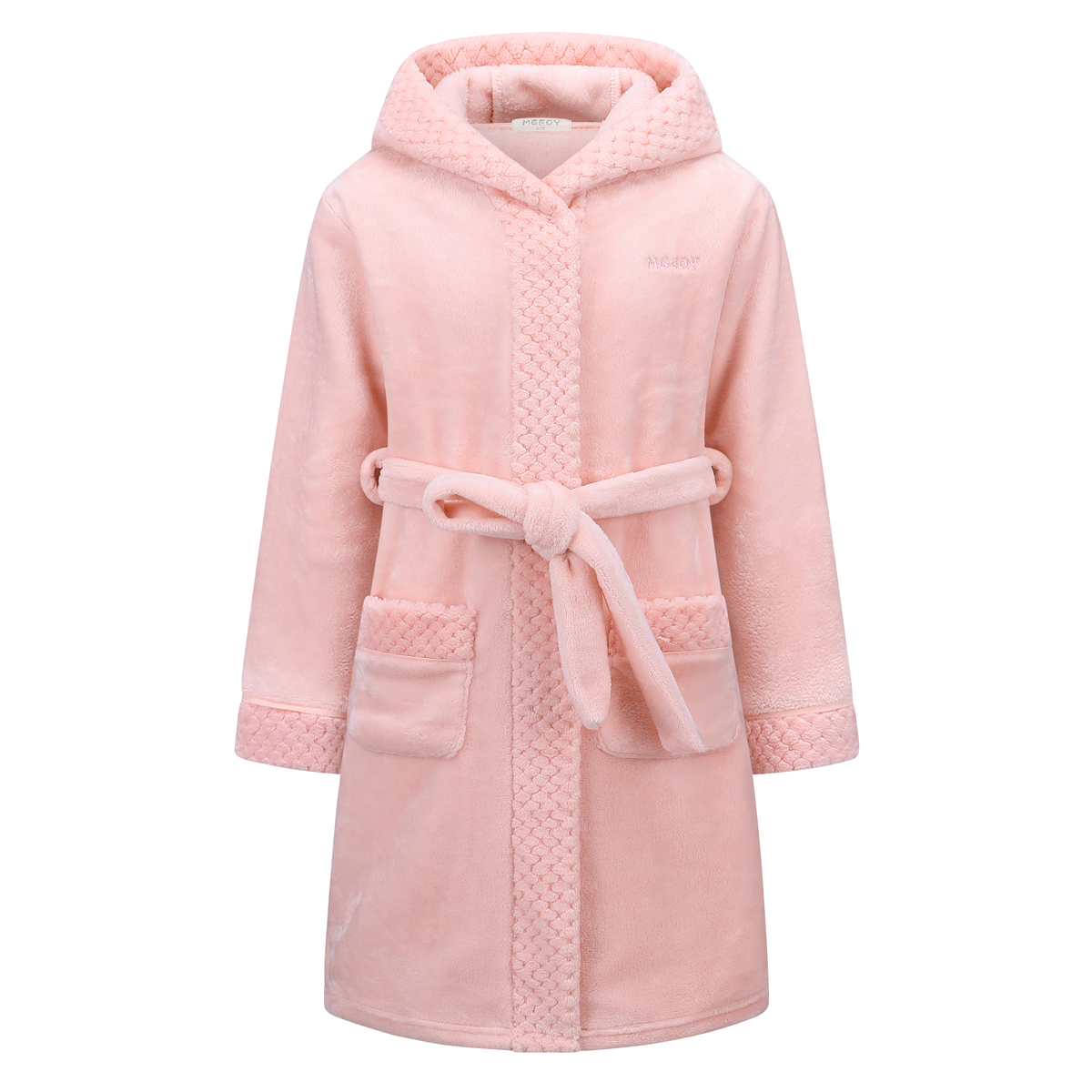 MGEOY Boys Girls Robe Soft Hooded Flannel Bathrobes for Kids
