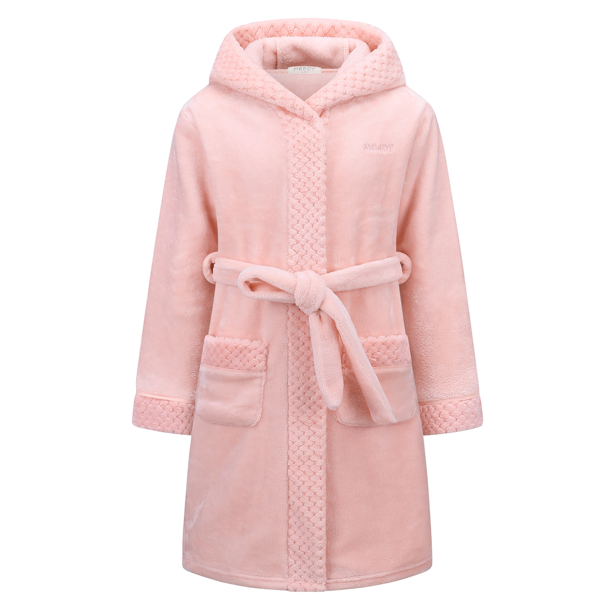 MGEOY Boys Girls Robe Soft Hooded Flannel Bathrobes for Kids