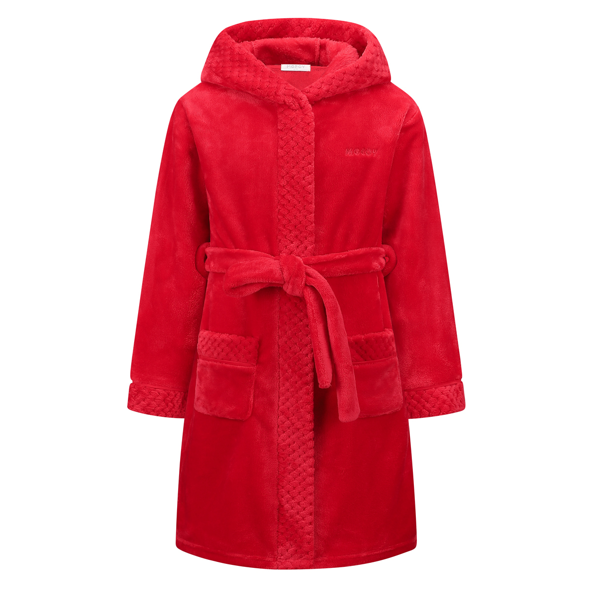 MGEOY Boys Girls Robe Soft Hooded Flannel Bathrobes for Kids