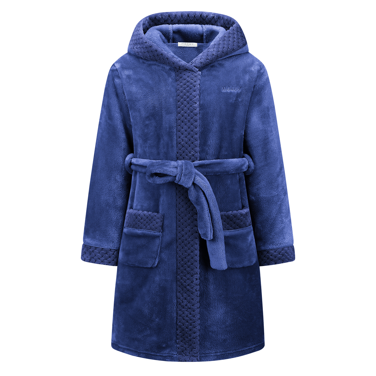 MGEOY Boys Girls Robe Soft Hooded Flannel Bathrobes for Kids