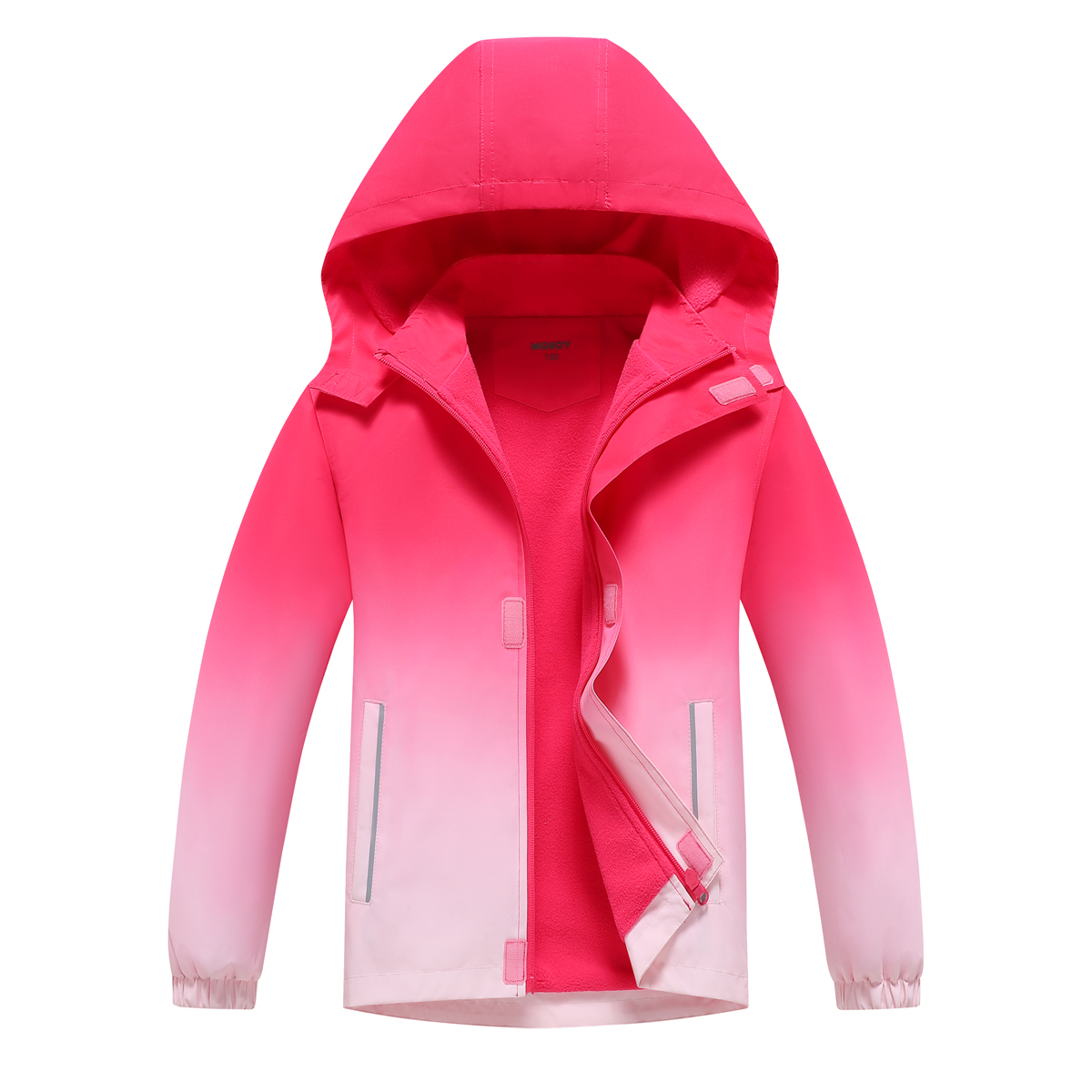 MGEOY Girls Rain Jackets Lightweight Waterproof Hooded Raincoats Windbreakers