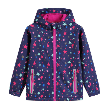 MGEOY Girls Rain Jackets Lightweight Waterproof Hooded Raincoats Windbreakers