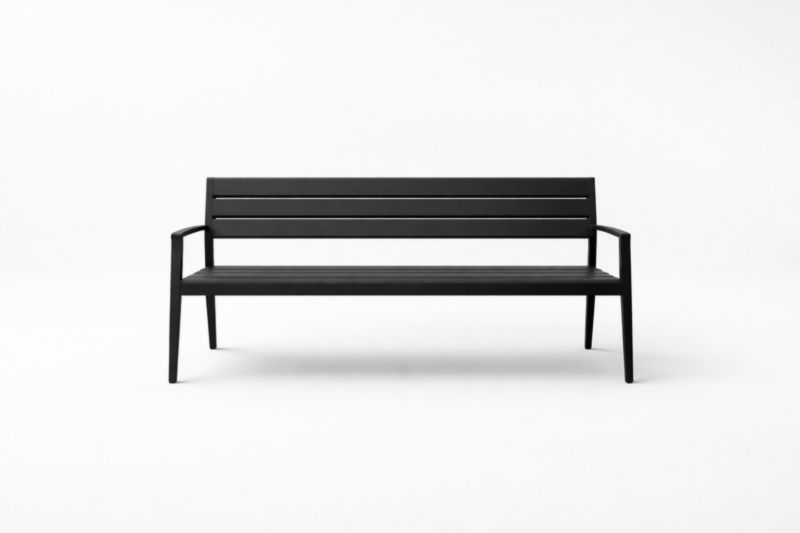 Panca da Esterno in Alluminio Nero