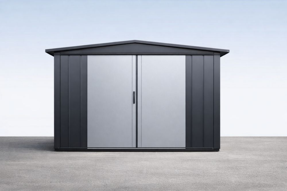 Capanno da Giardino in Acciaio Zincato Grigio Antracite