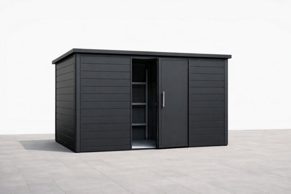 Capanno da Ripostiglio in Acciaio Grigio Antracite