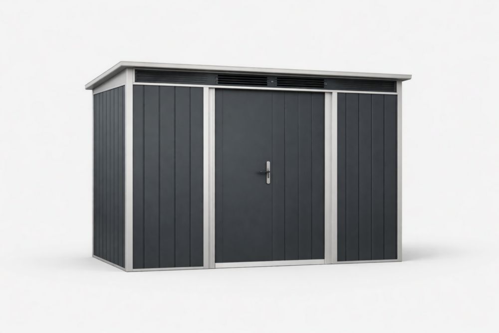 Casetta da Giardino in Acciaio Zincato Grigio
