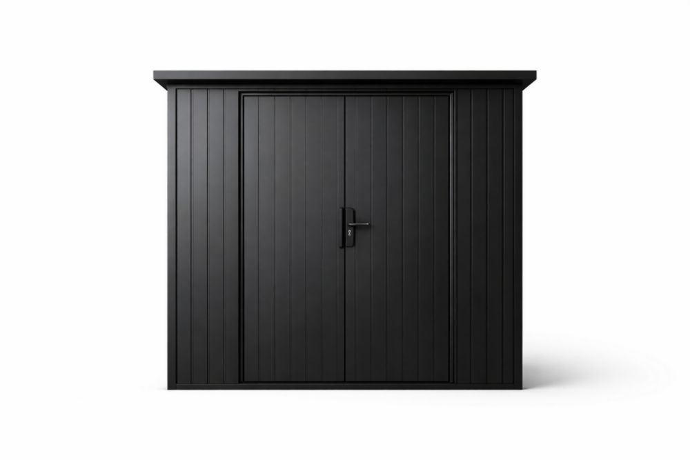 Capanno da Giardino in Acciaio Nero 200x150x210 cm(Lu×L×H)