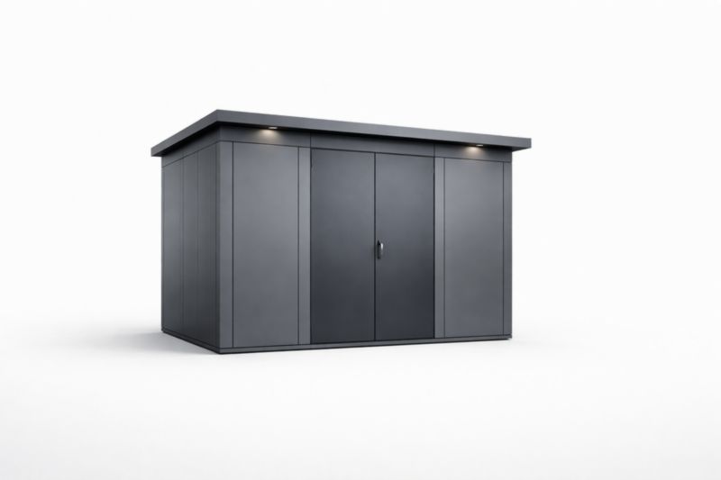 Capanno da Giardino in Acciaio Grigio
